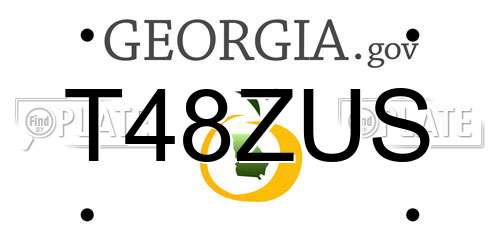 T48ZUS Georgia License Plate