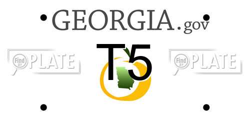 T5 Georgia License Plate