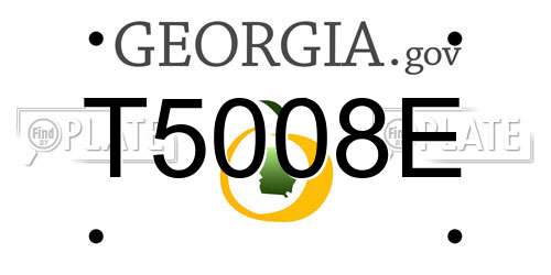 T5008E Georgia License Plate
