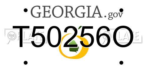 T50256O Georgia License Plate