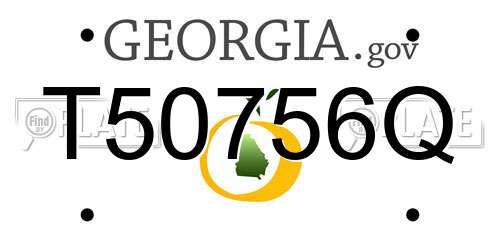T50756Q Georgia License Plate