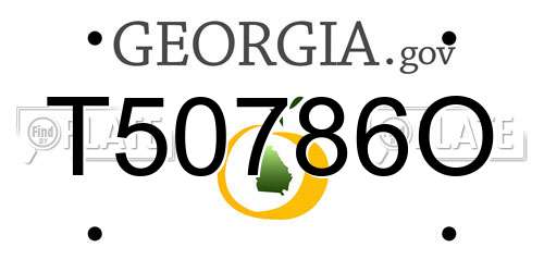T50786O Georgia License Plate