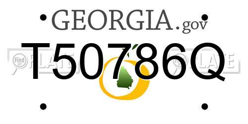 T50786Q Georgia License Plate