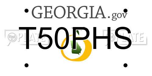 T50PHS Georgia License Plate