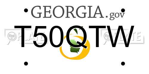 T50QTW Georgia License Plate