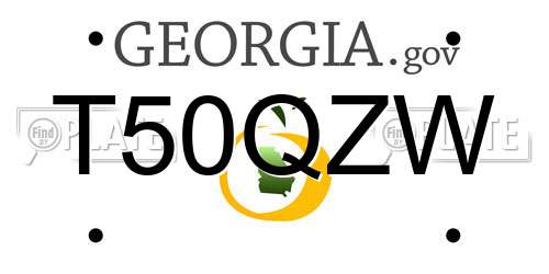 T50QZW Georgia License Plate