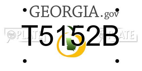 T5152B Georgia License Plate