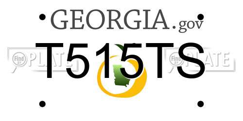 T515TS Georgia License Plate