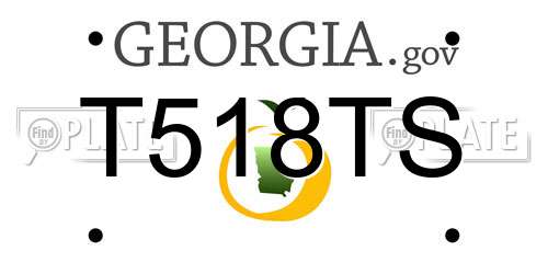 T518TS Georgia License Plate