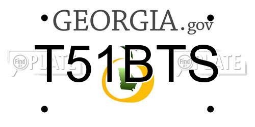 T51BTS Georgia License Plate