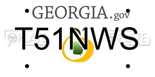 T51NWS Georgia License Plate