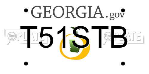 T51STB Georgia License Plate