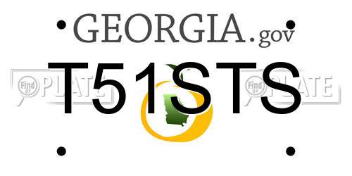 T51STS Georgia License Plate