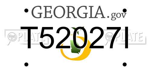 T52027I Georgia License Plate
