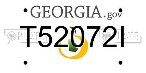 T52072I Georgia License Plate