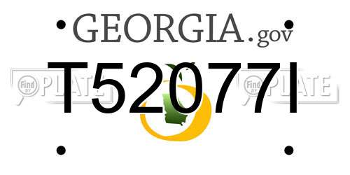 T52077I Georgia License Plate