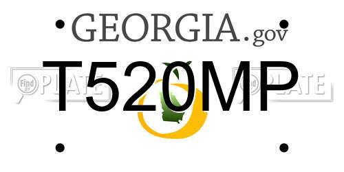 T520MP Georgia License Plate