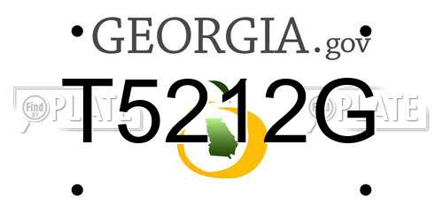 T5212G Georgia License Plate