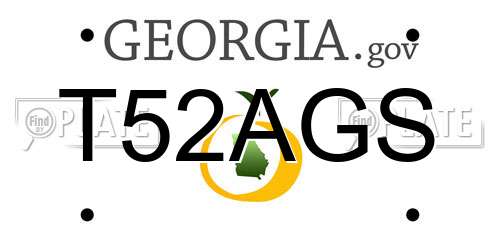 T52AGS Georgia License Plate