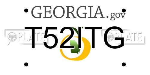 T52ITG Georgia License Plate