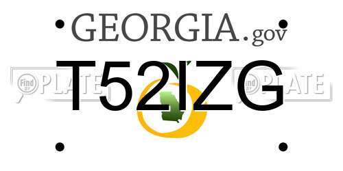 T52IZG Georgia License Plate