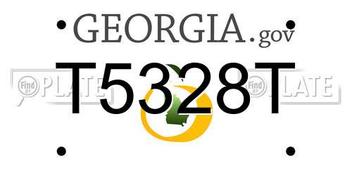 T5328T Georgia License Plate