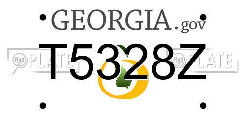 T5328Z Georgia License Plate