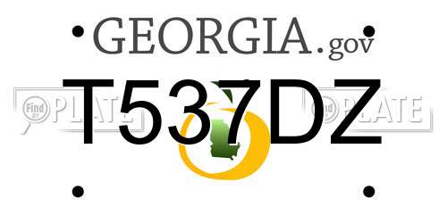 T537DZ Georgia License Plate