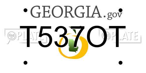 T537OT Georgia License Plate