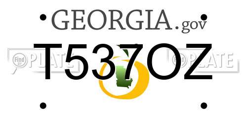 T537OZ Georgia License Plate