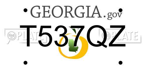 T537QZ Georgia License Plate
