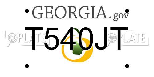 T540JT Georgia License Plate