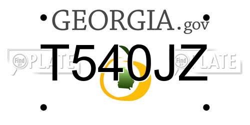 T540JZ Georgia License Plate