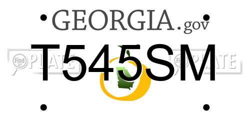 T545SM Georgia License Plate