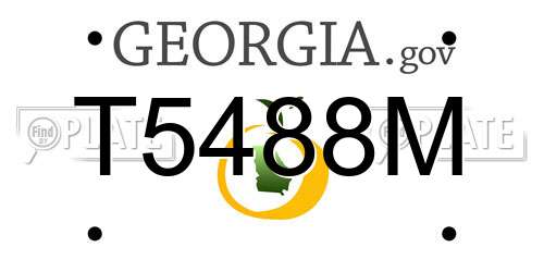 T5488M Georgia License Plate