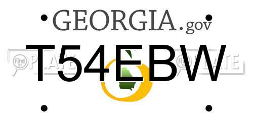 T54EBW Georgia License Plate