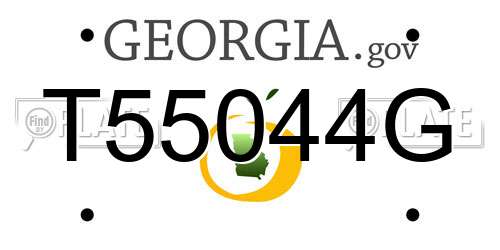 T55044G Georgia License Plate