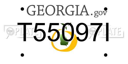 T55097I Georgia License Plate