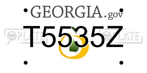 T5535Z Georgia License Plate