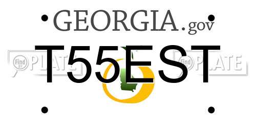 T55EST Georgia License Plate