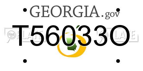 T56033O Georgia License Plate