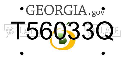 T56033Q Georgia License Plate
