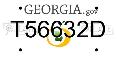 T56632D Georgia License Plate