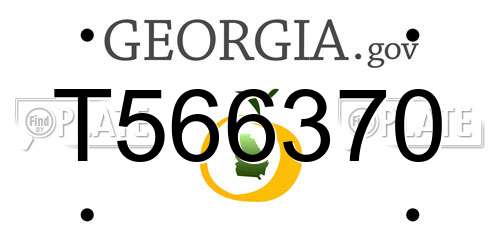 T566370 Georgia License Plate