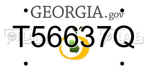 T56637Q Georgia License Plate