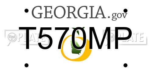 T570MP Georgia License Plate