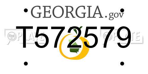 T572579 Georgia License Plate