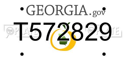 T572829 Georgia License Plate