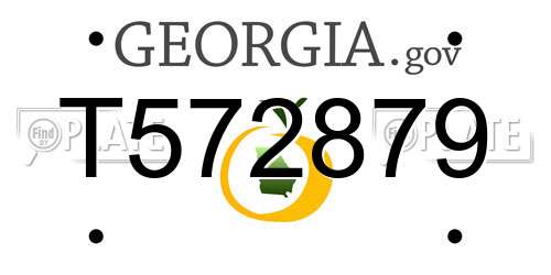 T572879 Georgia License Plate