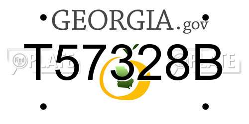 T57328B Georgia License Plate